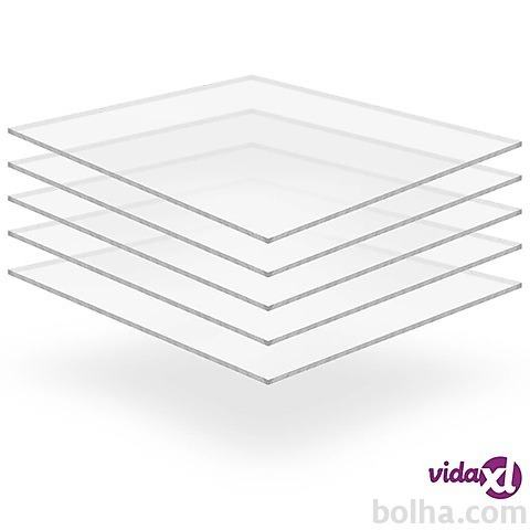 vidaXL Prozorne plošče iz akrilnega stekla 5 kosov 40x60 cm 2 mm