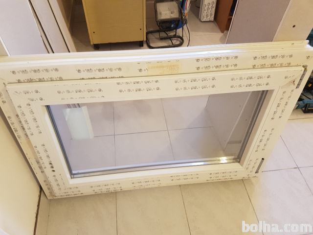 Okno PVC enokrilno, belo, 975 x 645 mm