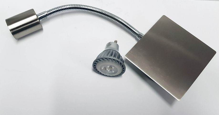 Fleksibilna stenska svetilka Esto z stikalom grlo GU10 Inox LED