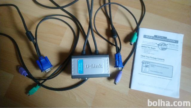 D-Link preklopnik za nadzor dveh računalnikov