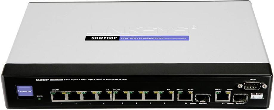 Linksys SWR208P aktivni PoE stikalo switch (cisco terminal komande)