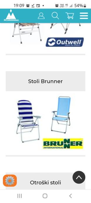 Aluminijasti stoli Brunner