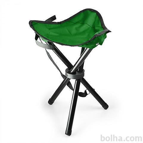 DURAMAXX Stol za kampiranje, ribiški, 500 g, zeleno-črne barve