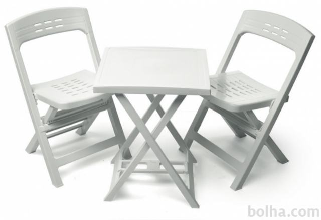 zložljiv kamping set, 2 stola in mizica