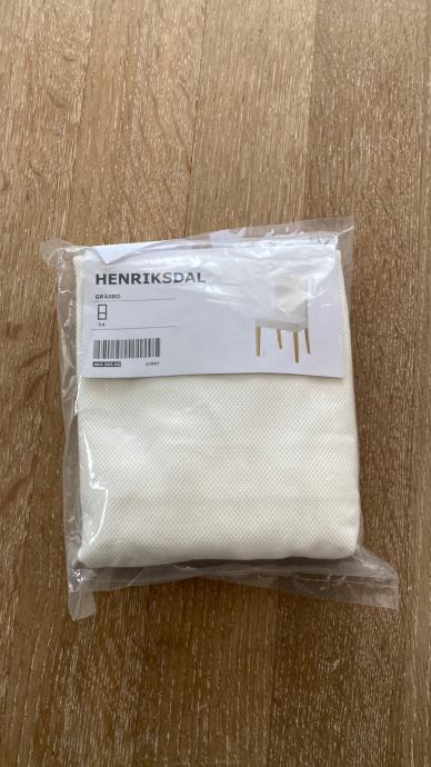 Ikea Henriksdal prevleka za jedilni stol Grasbo bele bez krem barve
