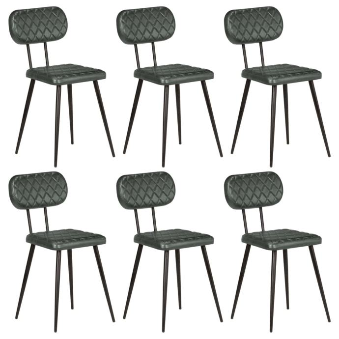 Jedilni stoli 6 kosov pravo usnje sive barve