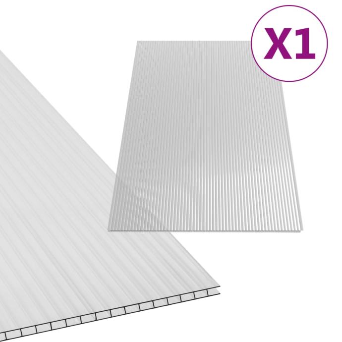 vidaXL Polikarbonatna  ploa 4 mm 121x60 5 cm