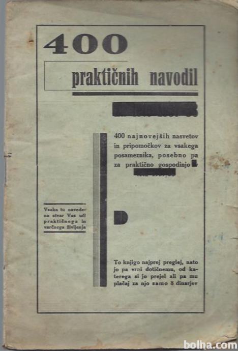 400 praktičnih navodil za leto 1937-38