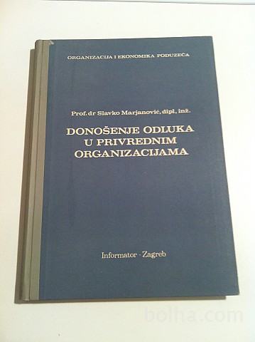 Donošenje odluka o privrednim organizacijama, dr. Marjanović