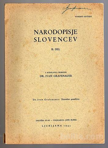 NARODOPISJE SLOVENCEV 2. DEL, I. Grafenauer, 1945