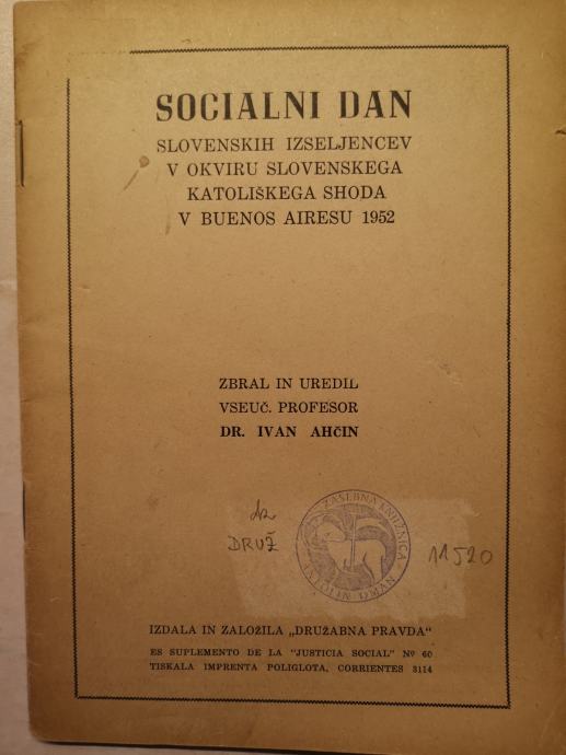 Socialni dan, Buenos Aires, 1952