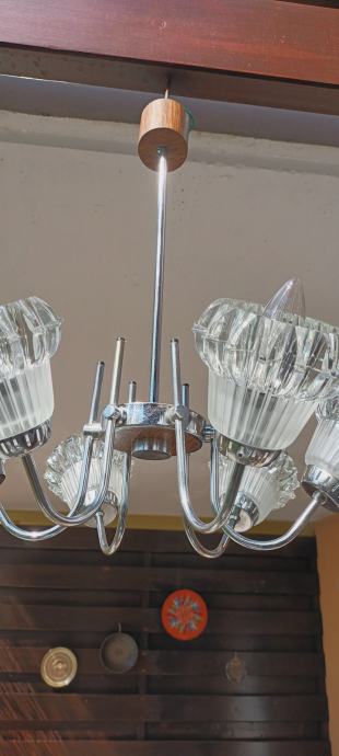 Retro lestenec s 6 žarnicami, izdelano Sijaj Hrastnik