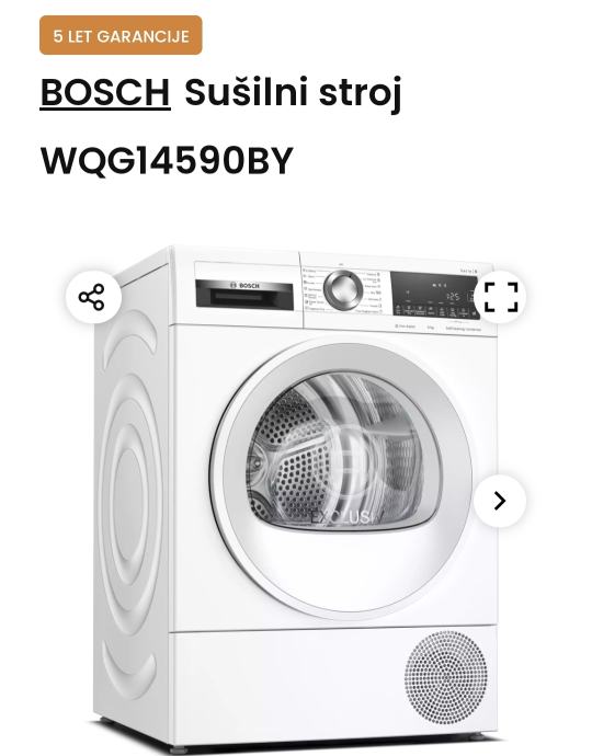 Prodam sušilni stroj Bosch