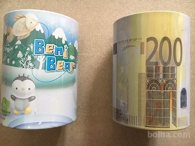Stojalo/LONČEK ZA SVINČNIKE 3x kovinski: BENI Bear+ 200 EURO+ TopMODEL