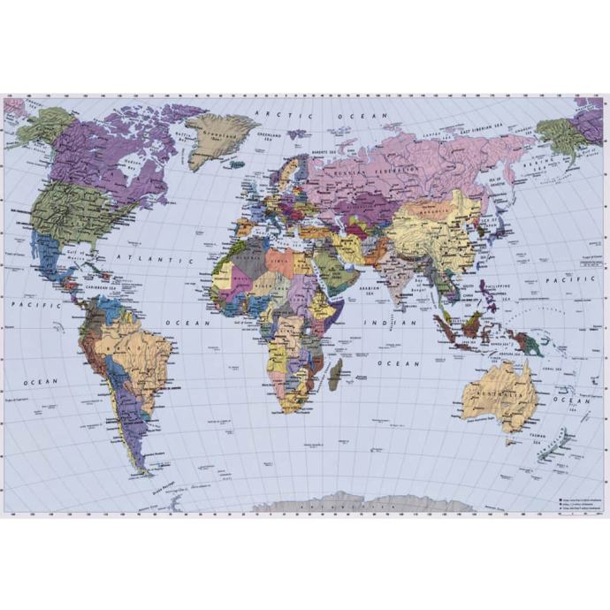Komar Stenska slika World Map 270x188 cm