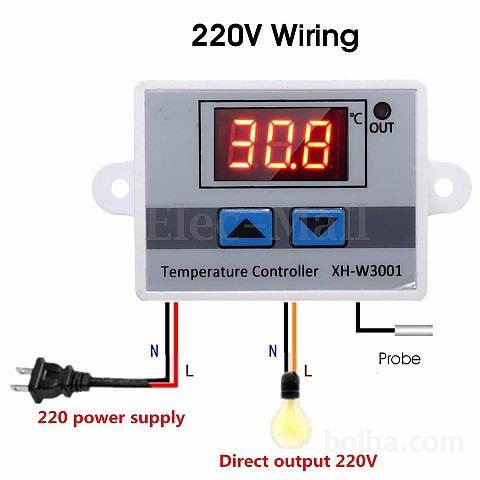 Digitalni termostat 220V od -50 C do +110 C
