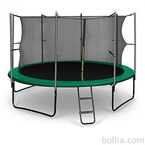 KLARFIT Rocketboy 366, 366 cm trampolin, notranja varovalna mreža,...