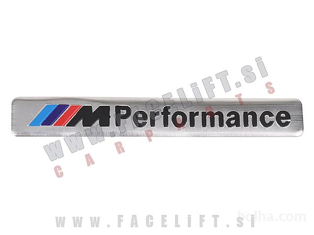 BMW M-Performance emblem (3D nalepka) srebrna (mat)