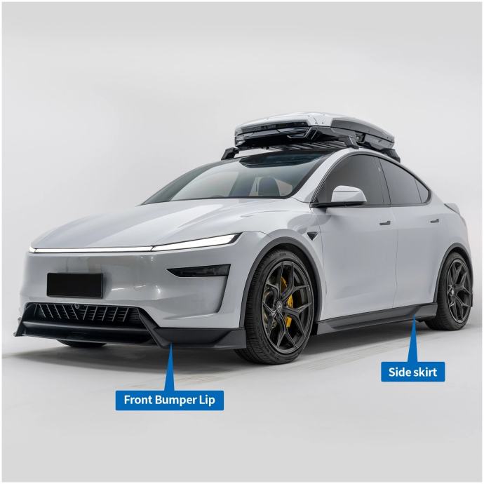 Body Kit Tesla Model Y Juniper (2025+) PP črna izvedba z urejeno homol
