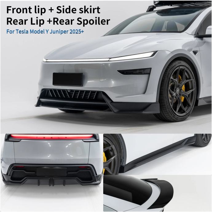 Body Kit Tesla Model Y Juniper (2025+) PP črna izvedba z urejeno homol