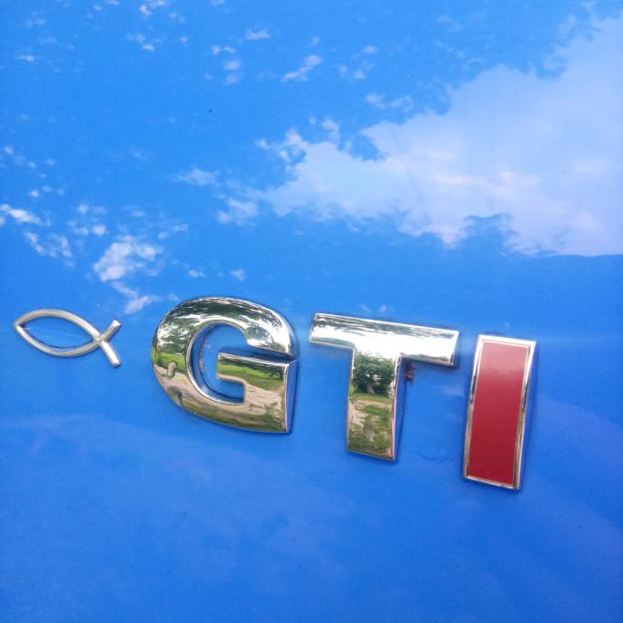 Original GTI Volkswagen logotip - (Rdeči GTI) - VW GTI Emblem, Logo