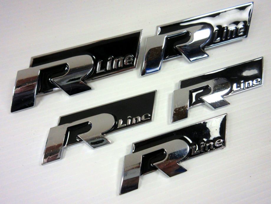 "R - line" - napis za vozilo Volkswagen, NOVO!