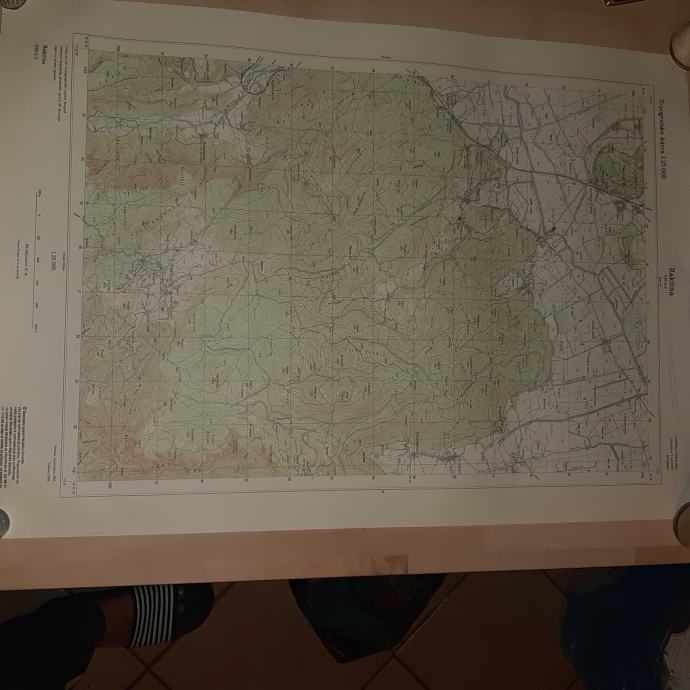 Zemljevid - Topografska karta 1:25000 Rakitna leto 1985