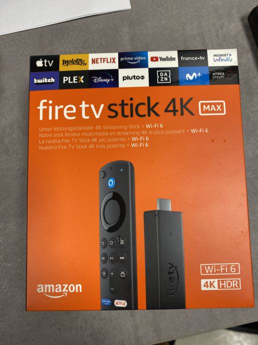 Amazon Fire TV Stick 4K MAX, wifi 6, nov zapakiran