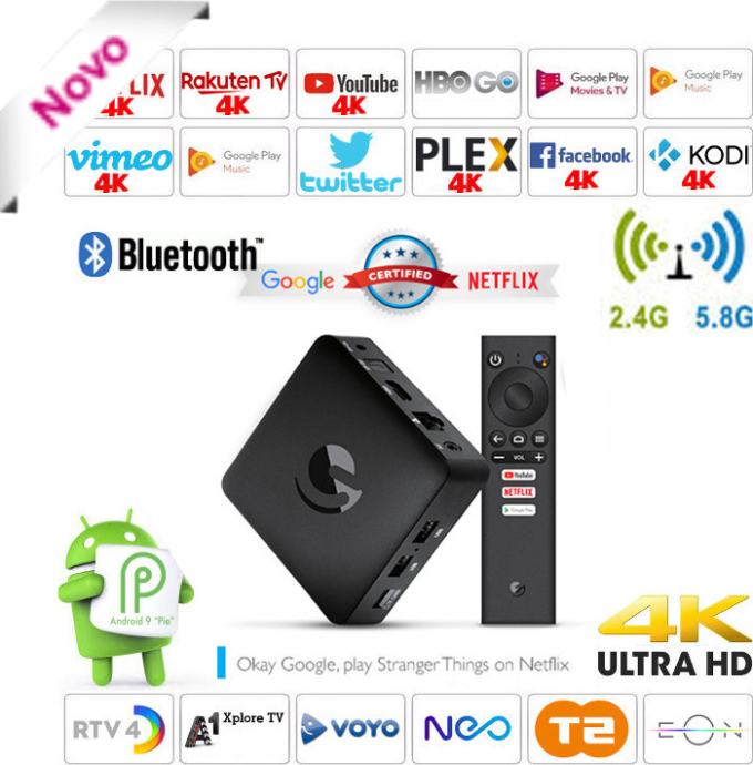 Android Box Ematic Android 9 KODI, T2, NETFLIX, EON, NEO, A1,VOYO, HBO