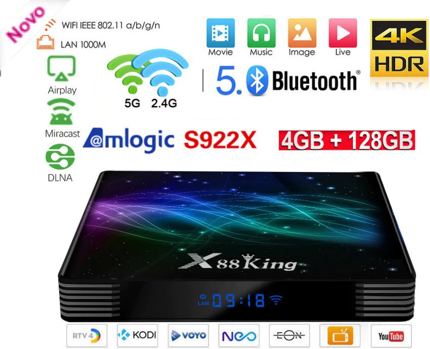Android TV X88 King Hexa Core TV Box Android 9 4/128GB