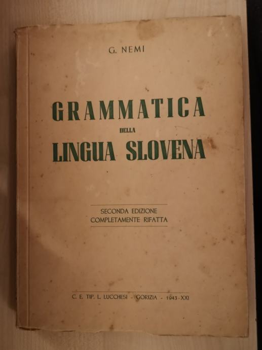 Grammatica della lingua slovena , 1943