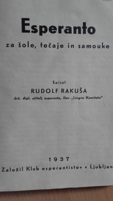 Rudolf Rakuša:Esperanto za šole,tečaje in samouke