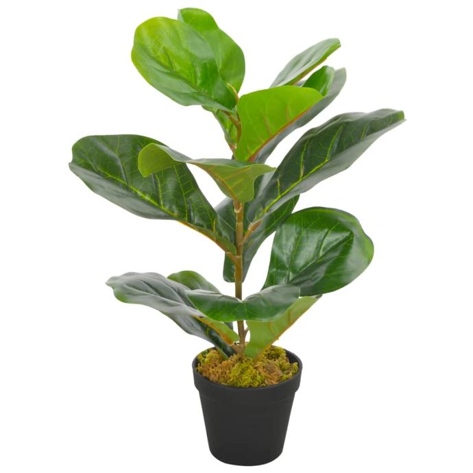 Umetna rastlina figovec z loncem zelena 45 cm