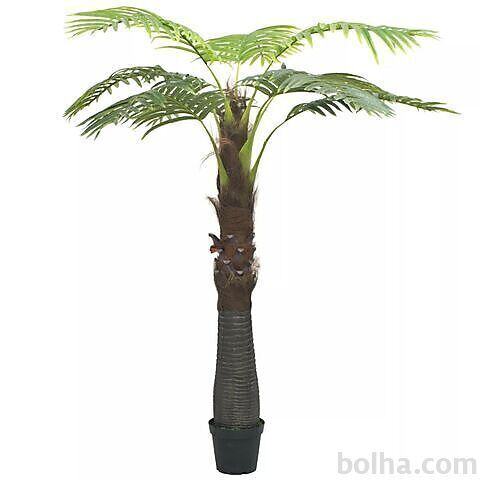vidaXL Umetna palma v loncu 240 cm zelene barve