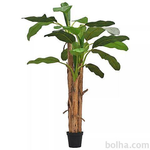 vidaXL Umetna rastlina bananovec v loncu 250 cm zelene barve