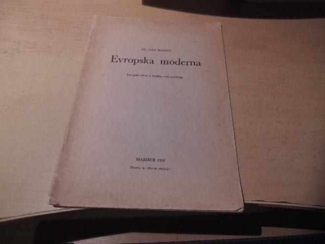 EVROPSKA MODERNA J. MAHNIČ PONATIS NOVA OBZORJA 1952