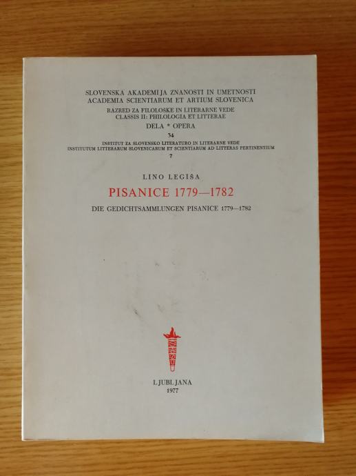 Legiša L. – Pisanice 1779-1782