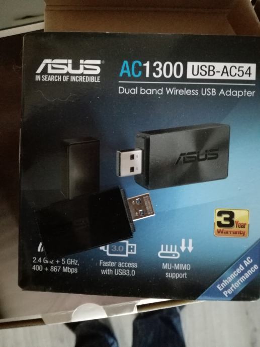 ASUS AC1300 USB Wifi brezžični dual band adapter