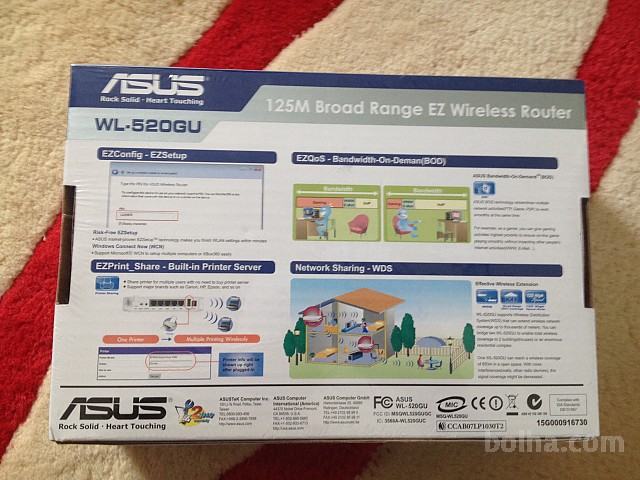 Asus router WL-520GU neuporabljen