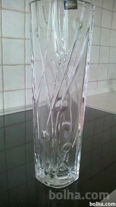 Kristalna vaza Bohemia, višina 31 cm