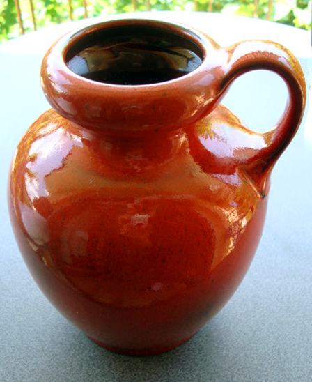 Rdeča vaza keramika omejena izdelava - oštevilčena