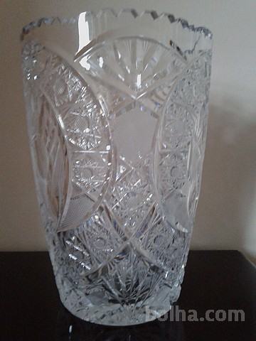 Velika kristalna vaza Rogaška - klasično brušenje