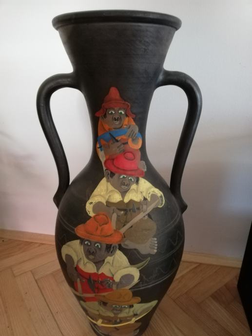 vaza črna s poslikavo Repnik