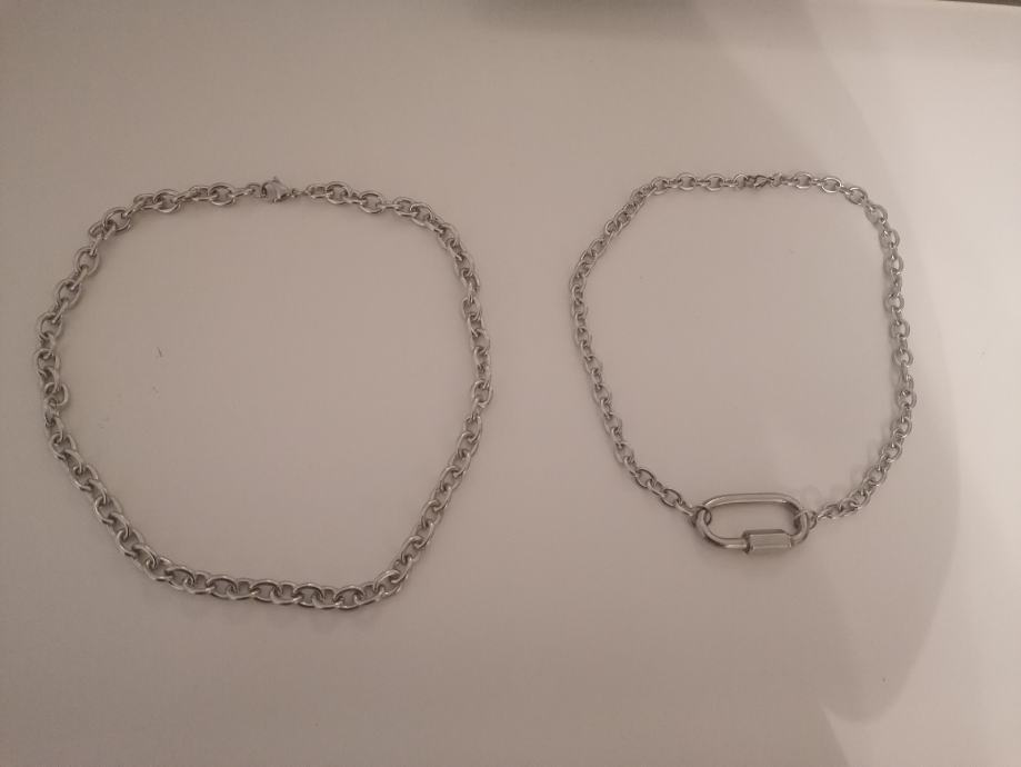 Ogrlici iz jekla srebrni