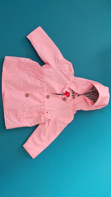 Roza bombažna jakna, plašč S Oliver za dojenčka (punčko), št 74