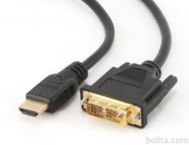 Priključni video kabel Gembird, HDMI/DVI-D, 0.5m