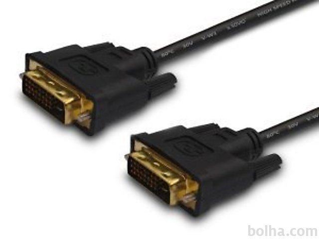 Priključni video kabel Savio, DVI-D/DVI-D, 1.8m