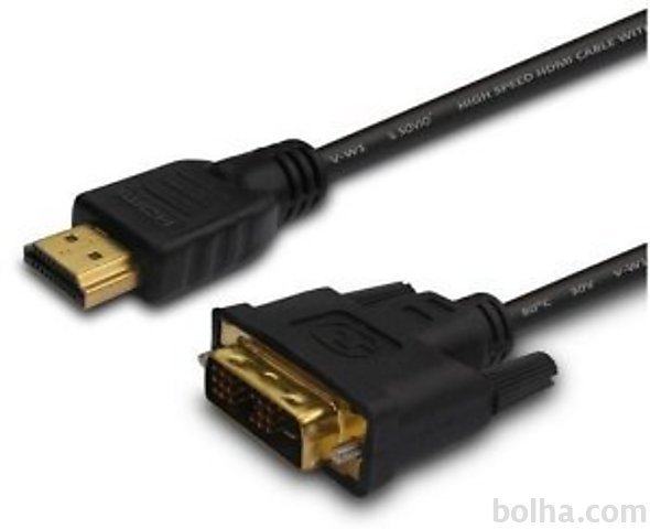 Priključni video kabel Savio, HDMI/DVI-D