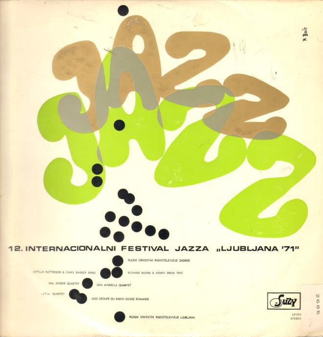 2149 LP JAZZ FESTIVAL LJUBLJANA 1971 VG+/VG++