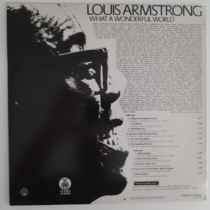 Louis Armstrong ‎ What A Wonderful World LP